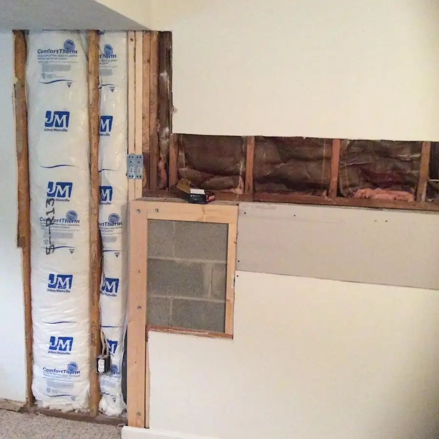 Wall insulation replacement during Contents Cleaning & Restoration in Ada